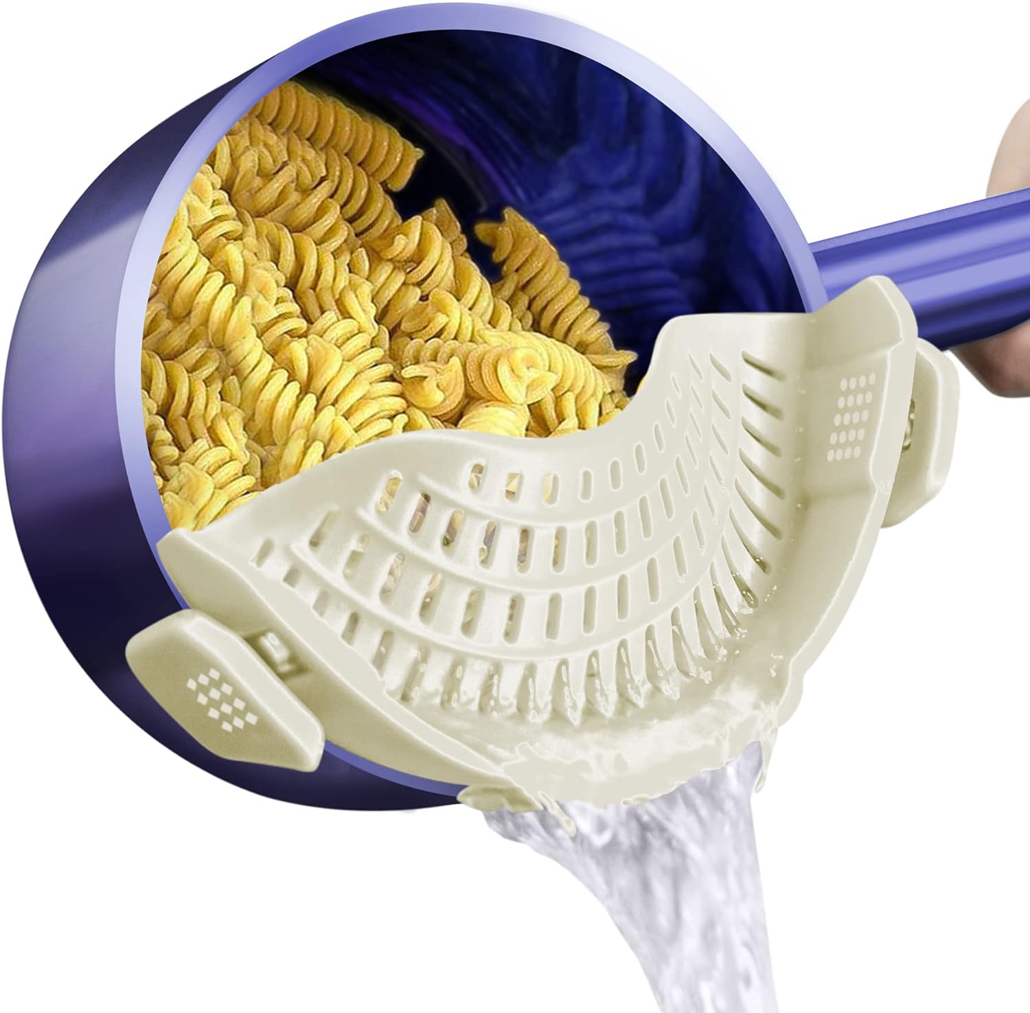Clip On Silicone Strainer, Pasta Strainer, Clip on Food Strainer, Kitchen Strainer Clip On Silicone Strainer, Pasta Strainer, Clip on Food Strainer, Kitchen Strainer